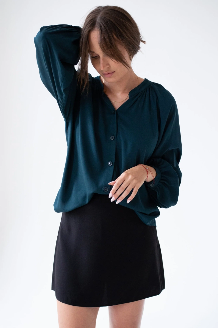 Zestaw: Koszula LIRIO zielona + spódniczka LILA czarna